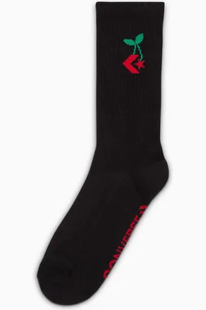 Converse Star Chevron Cherry Crew Socks