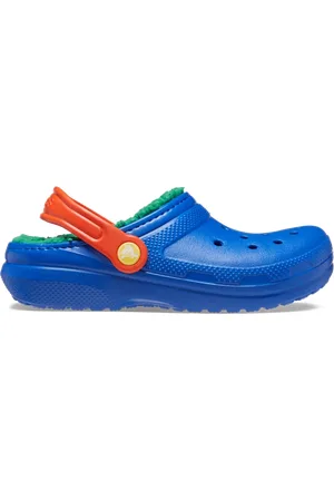 Crocs Toddler Classic Lined Klompen Kinder Blue Bolt / Multi 19