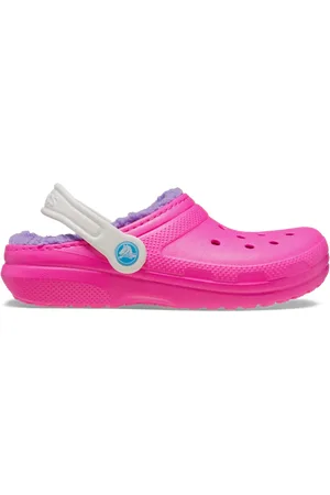 Crocs Toddler Classic Lined Klompen Kinder Pink Crush / Multi 19