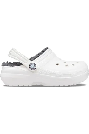 Crocs Classic Lined Klompen Kinder White / Grey 28