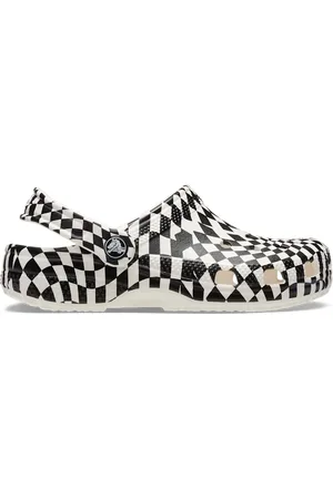 Crocs Warped Checker Klompen Kinder White / Black 28