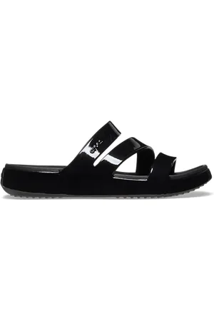 Crocs Getaway Patent Strappy Slides Damen 41