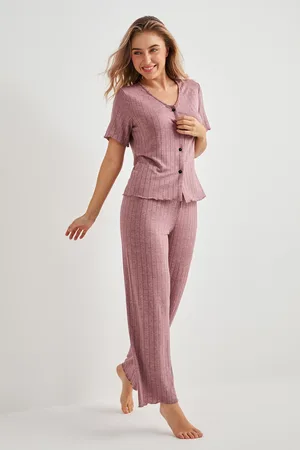 Cupshe Gebreide pyjama-top en -broekset