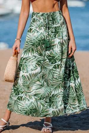 Cupshe Palms in the Wind Tropische Cover-Up Midi Rok