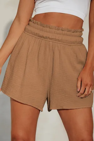 Cupshe Clear Waves Bruine Cover-Up Shorts