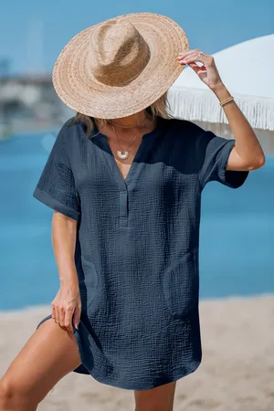 Cupshe Starry Night Beach Blauwe Cover-Up Jurk