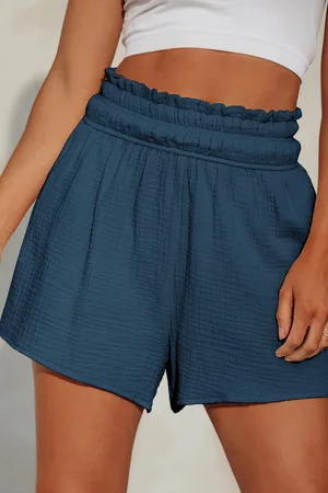 Cupshe Crinkle Tide Cover-Up Shorts