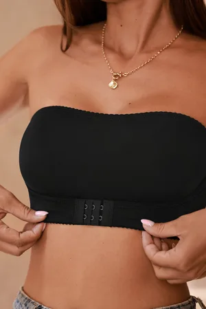 Cupshe Zwarte strapless bh met voorsluiting