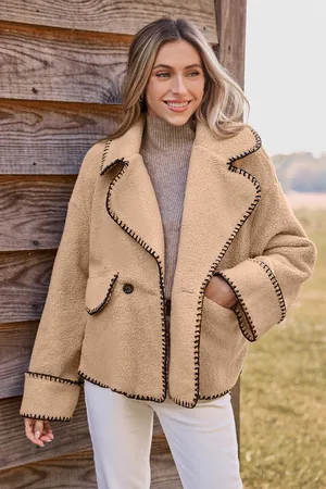 Cupshe Neutrale oversized kraagjas