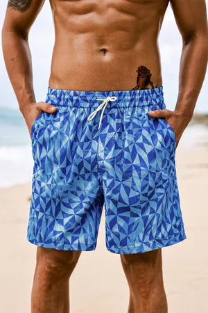 Cupshe House of Mirrors Geo Boardshorts