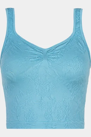 Cupshe Naadloze gebreide mouwloze crop top met diamanthals