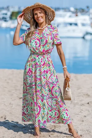 Cupshe Artistieke expressie abstracte maxi-jurk