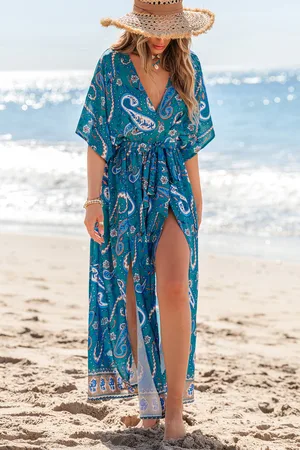 Cupshe Beach Goddess Paisley Cover-Up Maxi-jurk