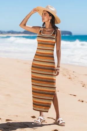 Cupshe Sunset vierkante hals maxi-jurk