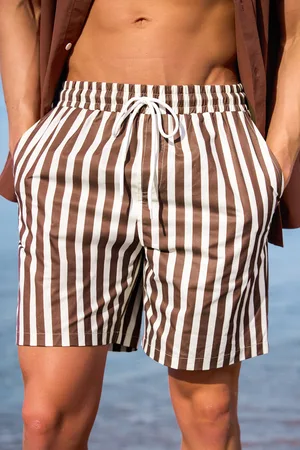 Cupshe Surf Vibes gestreepte boardshorts