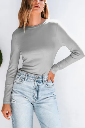 Cupshe Ronde hals lange mouw gebreide top