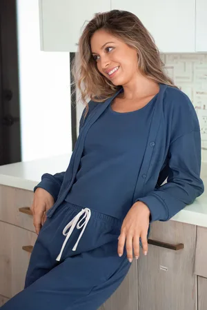 Cupshe Blauwe 3-delige pyjamaset