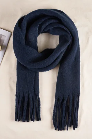 Cupshe Marineblauwe lange sjaal met franje
