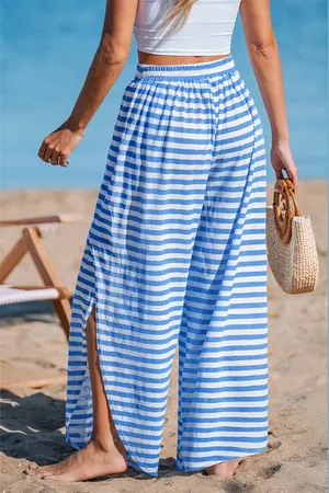 Cupshe Marina Vibes gestreepte cover-up broek