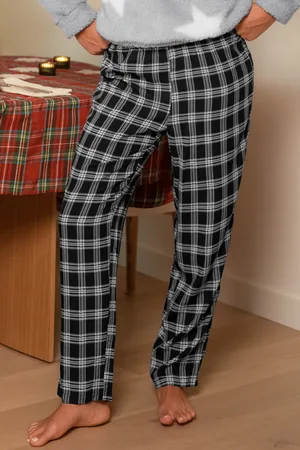 Cupshe Marineblauwe geruite pyjamabroek