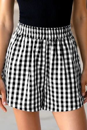 Cupshe Dandelion Days Gingham-shorts