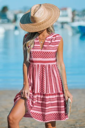 Cupshe Zomerbries Geo Mini Jurk