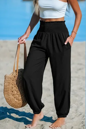 Cupshe Ocean Mist Zwarte Broek