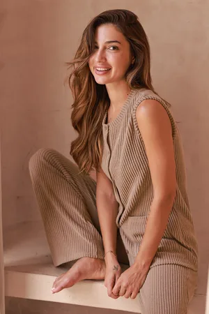 Cupshe Kussenzachte bruine pyjamaset