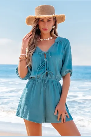 Cupshe Blauwe Hemel Aqua Romper
