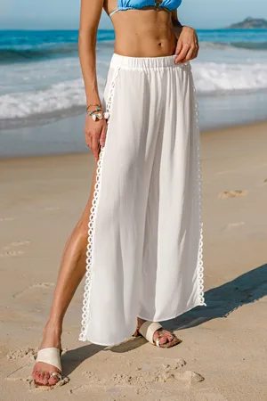 Cupshe Lichte wolkenwitte cover-upbroek