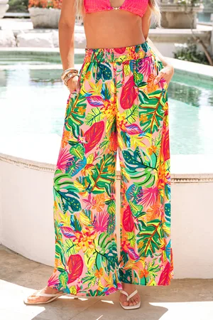 Cupshe Petal Pop Tropical Cover-Up Broek