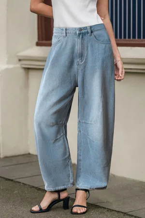 Cupshe Uptown Barrel Blue Jeans