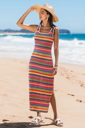 Cupshe Prism Dream gestreepte midi-jurk