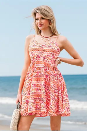 Cupshe Free Spirit Glow Boho Mini-jurk