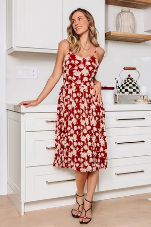 Cupshe Garden Kiss bloemen midi-jurk