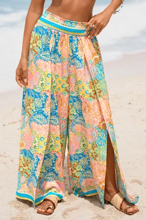 Cupshe Pastel Skies Paisley Cover-Up Broek