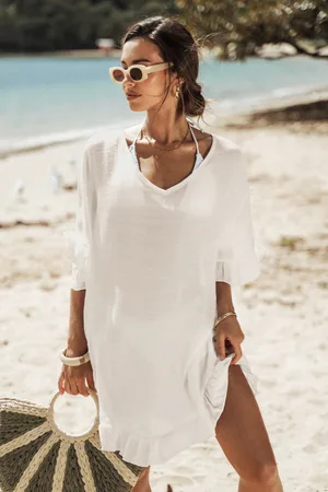Cupshe Beach Muse mini-jurk met omslagdoek