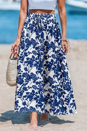 Cupshe Wildflower hemelsblauwe midirok