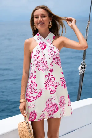 Cupshe Boho strand paisley mini-jurk