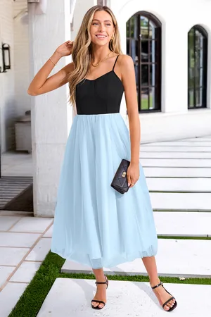Cupshe Stardust Tule Tweekleurige Midi-jurk