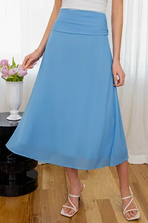 Cupshe Swing Dancing Blauwe Midi-rok