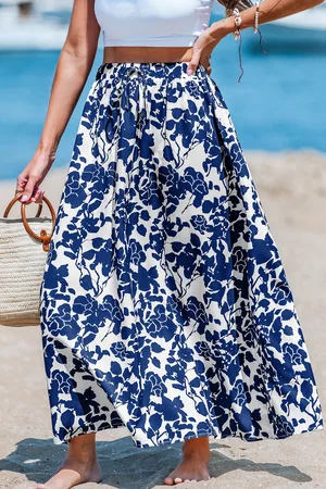 Cupshe Wildflower hemelsblauwe midirok