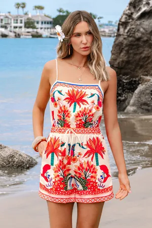 Cupshe Papajablad Tropische Romper