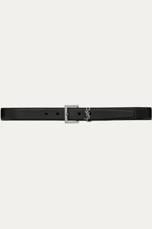Saint Laurent Monogram riem van kalfsleer