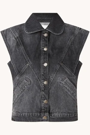Bash Max gilet van denim met steekzakken