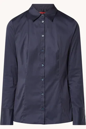 HUGO BOSS The Fitted Shirt blouse met stretch