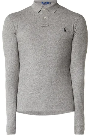 Ralph Lauren Slim fit polo van piqué katoen met lange mouw