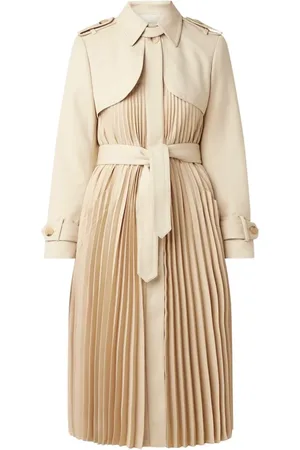 Sandro Trenchcoat met plissé en strikceintuur