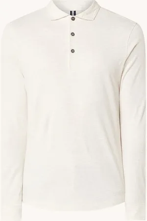 Profuomo Regular fit polo met gemêleerd dessin