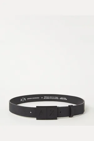 Emporio Armani Riem van leer met logo